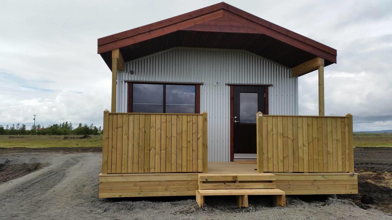 Hekla Cabin 3 Volcano And Glacier View เฮลลา ภายนอก รูปภาพ